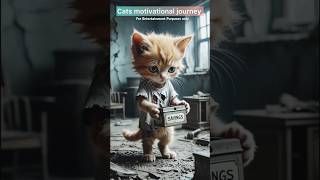 Cats motivational journey #shorts #cat videos #catcontent #cat #aicontent