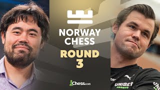 Norway Chess 2025! Will Magnus Topple Hikaru's Lead? Hikaru v. Gukesh & Arjun v. Fabiano In Rd 3