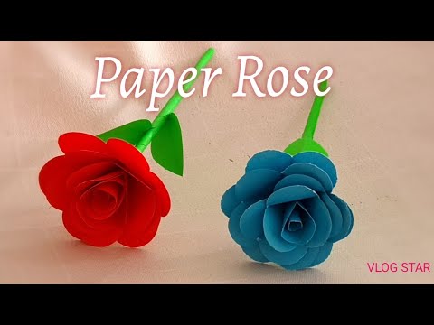 how to make 3d flower /How to make paper rose#paperflower #roseflower