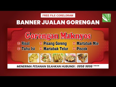 DESAIN BANNER JUAL GORENGAN | FREE FILE CORELDRAW