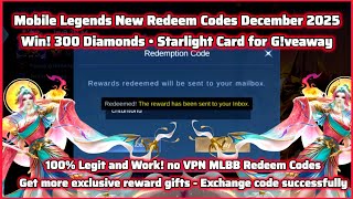 Mobile Legends Redeem Code December 27, 2025 - Get More Exclusive Reward Gifts 100% Legit from Event