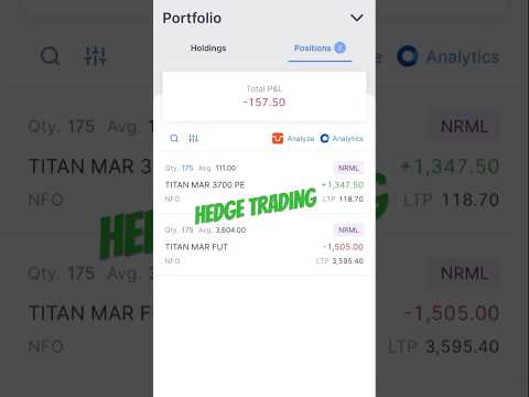Hedge trading safe trading #stockmarket #trading