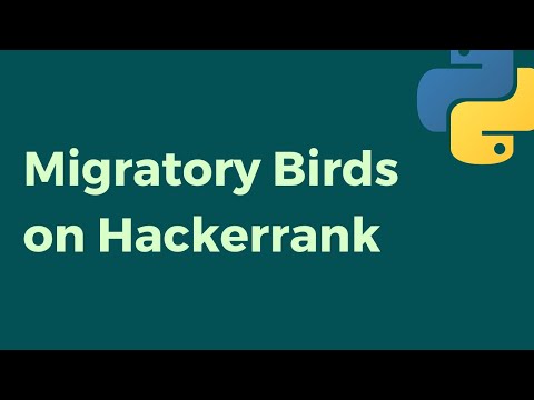 Migratory Birds on Hackerrank - solved in Python!
