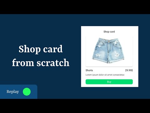Shop card from scratch HTML and CSS | Replay Livestream #tutorial