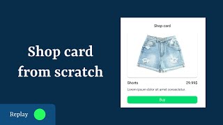 Shop card from scratch HTML and CSS | Replay Livestream #tutorial