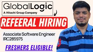 🔥Urgent Referral Hiring | GlobalLogic ASE Hiring Announced | Freshers Eligible!