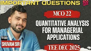 MCO-22 Important Questions for TEE December 2025 | IGNOU M.Com Exam Booster 🚀✨
