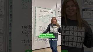 Solving systems by substitution #iteachalgebra #algebra #mathematics #math #teacher