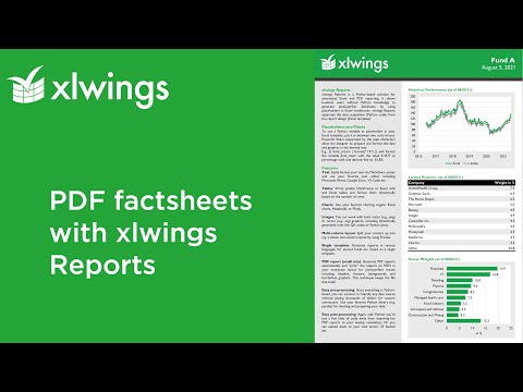 Webinar: Automate your PDF factsheets with xlwings Reports