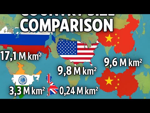 Country Size Comparison 2025  | Smallest to Largest Countries by Land Area