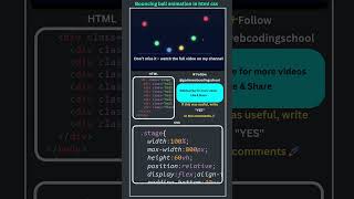 Create a Bouncing Ball Animation with HTML & CSS in 30 Seconds!
