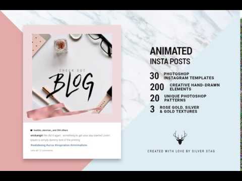 Rose Gold ANIMATED Instagram Post Templates