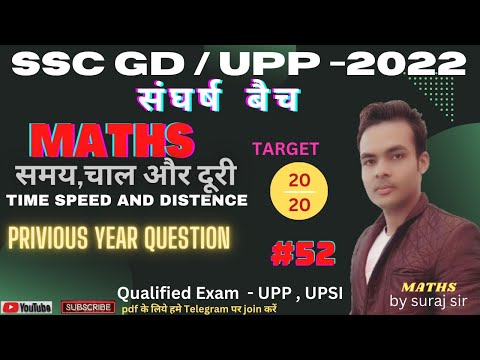 SSC GD MATH 2022 | TIME SPEED &DISTENCE समय दूरी aur चाल | privious year questions solution | #sscgd