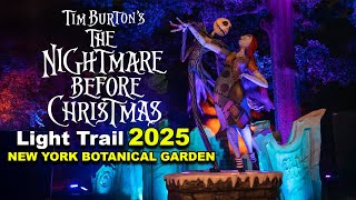 The Nightmare Before Christmas Light Trail at New York Botanical Garden 2025 Full Tour