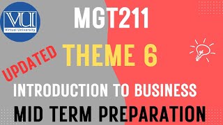 MGT211 theme 6 | Updated short lectures 2025 | MGT211 Important topics | Highlighted Handouts 