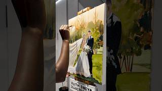 Always an amazing feeling to see a happy client . #LiveWeddingPainter #WeddingArtist #WeddingSeason