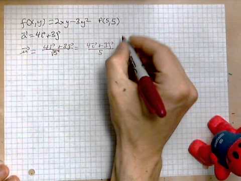 virtuallymath.com: finding a directional derivative, another example