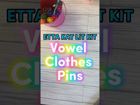 Etta Kat Lit Kit: Vowel Clothes Pins #SOR #readingprogram #literacy