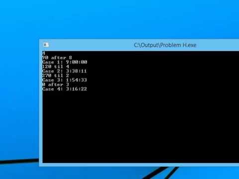 Time Determined By Angles - 2014 East Central NA - Problem H Ouput