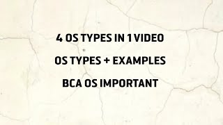 Types of Operating System with Examples | Batch, Time-Sharing, Real-Time, Distributed | BCA OS