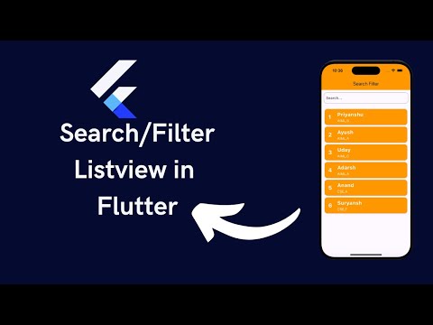 Flutter Listview Search/Filter with textField || Flutter tutorial