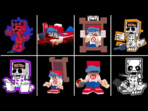The Best Game Over Screen in FNF #4 - (Minecraft Animation)