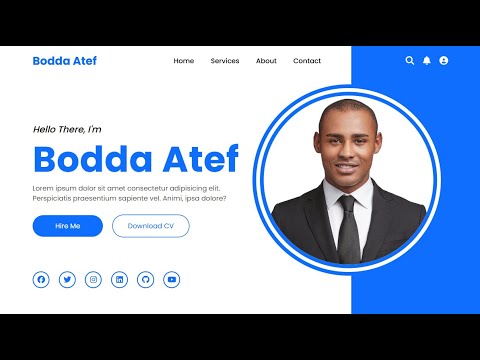 create a personal portfolio website using only HTML&CSS | Source Code Provided