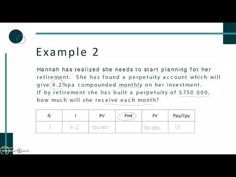 Perpetuities - Applications of Compound Interest