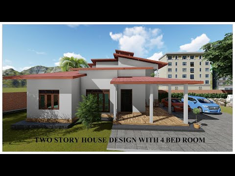 Double Storey 4 Bedroom 3D House Design (Design 002)