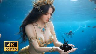 Deep Light Mermaid Calm | AI Fantasy Music Video in 4K | Fantasy Atlantis