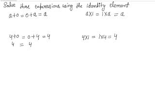Identity Element in Algebra with examples/Learn algebra from scratch