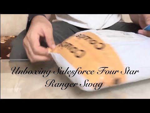 Unboxing long awaited #Salesforce four star ranger swag