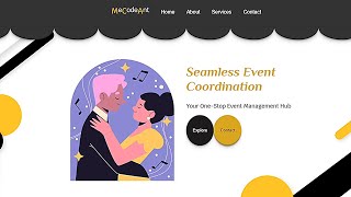 Elegant website homepage using html, CSS JavaScript, unique navbar idea using JavaScript