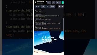 image broken css effect #learncss #coding #cssanimation #youtubeshorts #shorts #csseffects