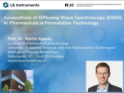 Webinar - Applications of Diffusing Wave Spectroscopy (DWS) in Pharmaceutical Formulation Technology