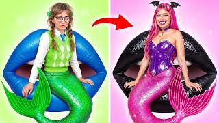 From Mermaid To Dark Vampire Extreme Makeover Challenge | Prank Wars by Multi DO Girls