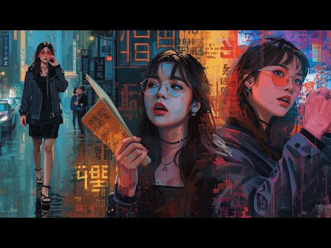 Chill Korean R&B Playlist with Ambient Rain – Sleep & Relax