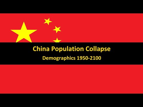 China Population Collapse in Numbers - Demographics 1950-2100 (fertility, population, etc...)
