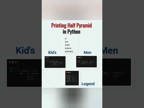 Half Pyramid In Python | Python Programming #shorts #trending
