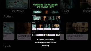Jetpack Compose for Android TV - Combining Lazy Layouts
