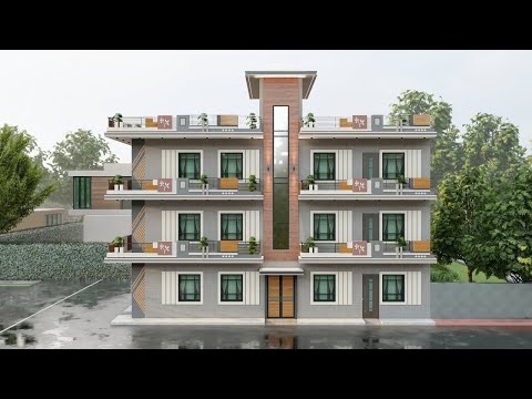24X54 Feet Apartment Design | 2BHK Flat with Interior | Infra Design Hub