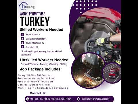 Turkey Work Permit Jobs 2025 – Apply Now!