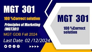 Mgt 301 gdb solution 2024 // MGT 302 GDB Solution