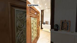 Main door with Brass#home #interiormaster #poojaroom #trend #interior444 #opulentinteriors #ceiling