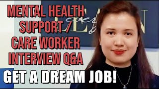 Support Worker Interview Questions & Answers (Mental Health Support Worker) | Care Worker Interview