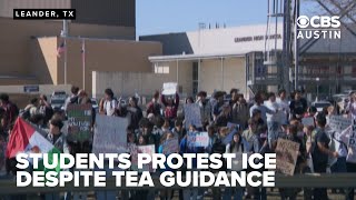 Leander High School student protest ICE as TEA hands down walkout guidelines