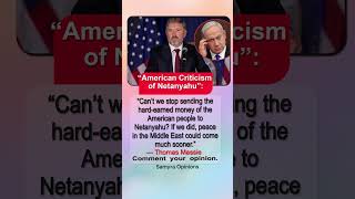 U.S. Congressman Thomas Massie’s Message on Netanyahu Sparks Middle East Debate  #trendingnow