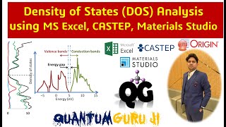 Density of States (DOS) Analysis using MS Excel, CASTEP, Materials Studio || Dr. Gaurav Jhaa