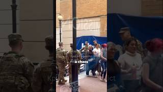 National guards at TXT'S Concert, Horrifying or Funny?? #txt #kpop #shorts #kpopnews #shortsfeed