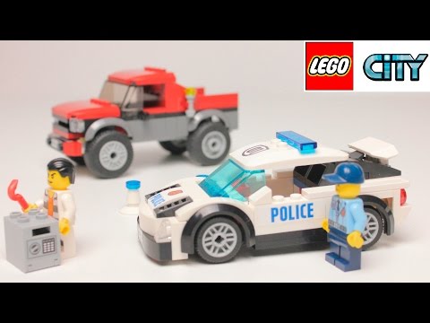 Лего Сити Полицейская погоня. Unboxing Lego City Police Pursuit 60128